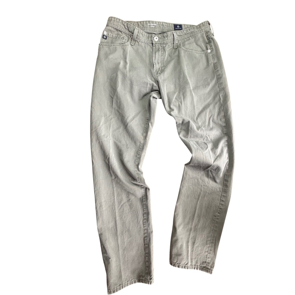 AG Adriano Goldschmied The Graduate Tailored Leg Pants Olive Green Mens 36R